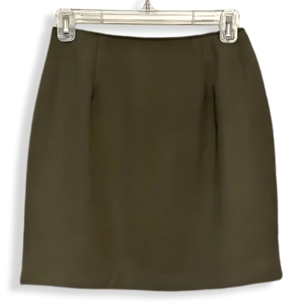 Star C.C.C. Mini Pencil Skirt Secure Zip Closure Lightweight Green W Juniors 7